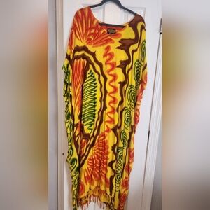 Mystique Boutique Red and Orange Kaftan